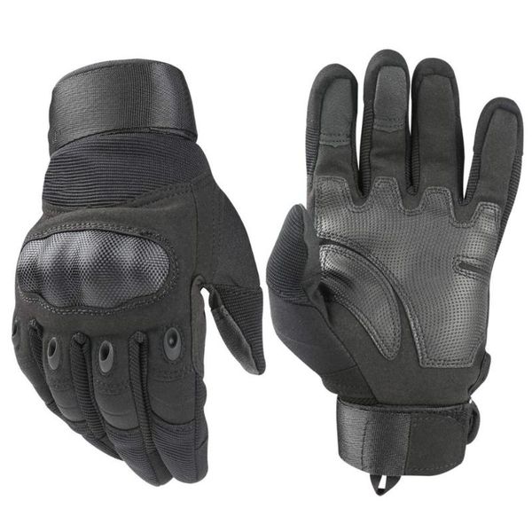 

cycling gloves mens military tactical hard knuckle touch screen for army combat shooting paintball motorcycle outdoor, Black