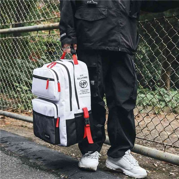 

schoolbag men's korean version harajuku fashion trend backpack junior school students high capacity versatile travel backpack men