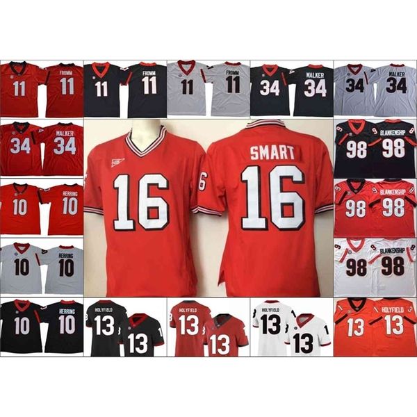 

goodgeorgia bulldogs jersey malik herring elijah holyfield herschel walker todd gurley ii nick chubb rodrigo blankenship jake fromm stitched, Black