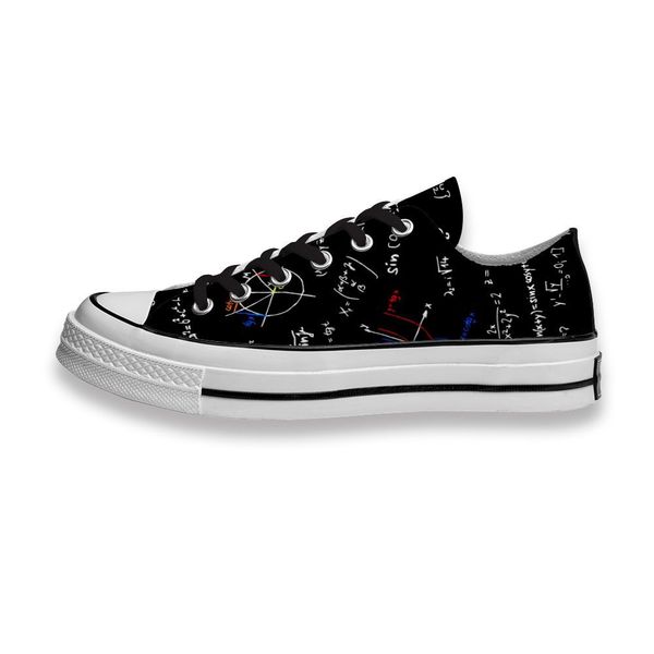 

custom printed sho math formula sneakers low mens womens skateboard sport footwear diy trainers canvas casual shoe