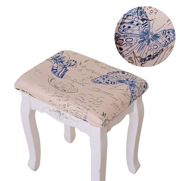 

chair covers square stool cover stretch removable seat case for piano room printed surface dustproof protector home decor