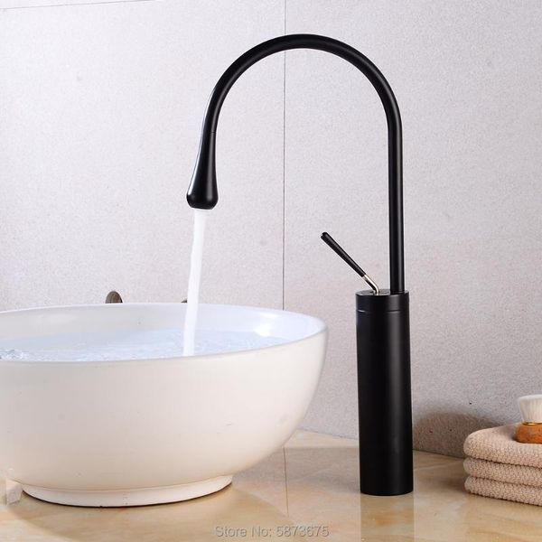

bathroom sink faucets faucet black mixer high waterfall single with inner pull