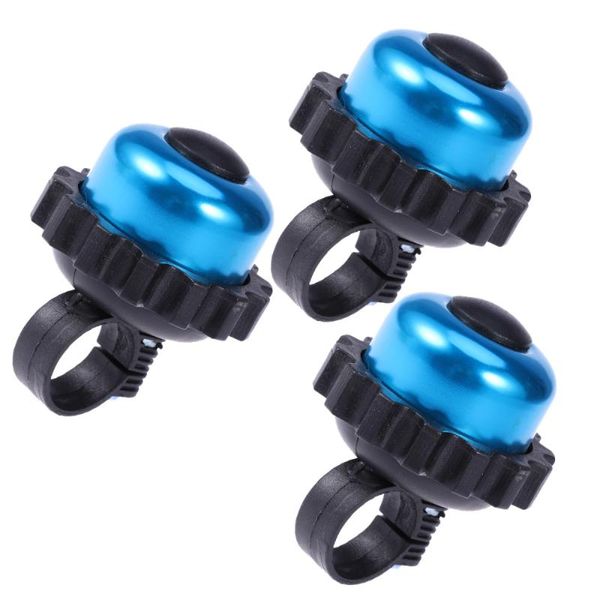 

bike horns 3pcs vintage bell rotating cycle practical horn accessories (blue)