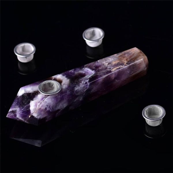 

decorative objects & figurines natural quartz dream amethyst smoking pipe crystal healing stones for gifts