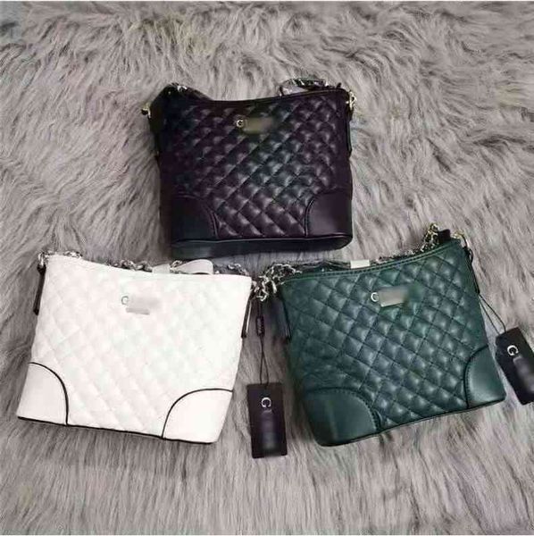 

2021 new guss bag embroidered lingge chain bucket women's shoulder belt diagonal