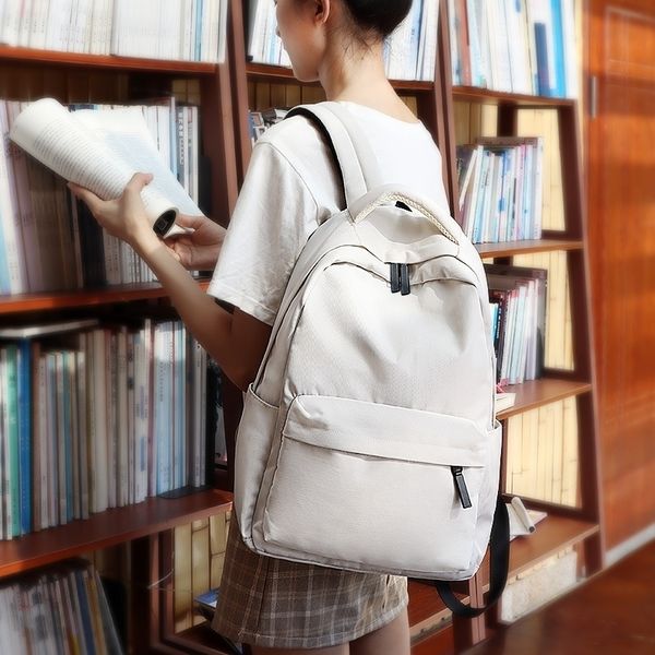 

new simple travel backpack men's outdoor student schoolbag fashion computer bag can be added