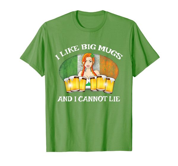 

i like big mugs, and i cannot lie irish drinking t-shirt, White;black