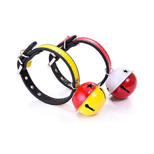 

cat collars & leads color pu dog collar with bell adjustable necklace little dogs puppy pet accessories product chihuahua
