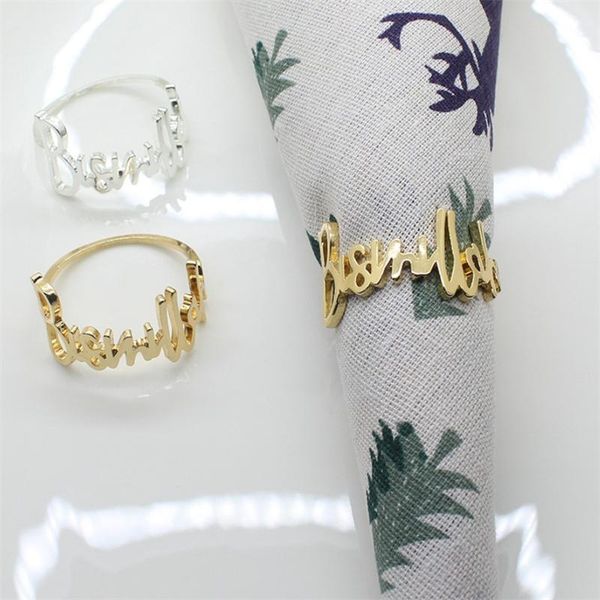 

napkin rings 42mm alloy metal for wedding table decoration holder towel dinner