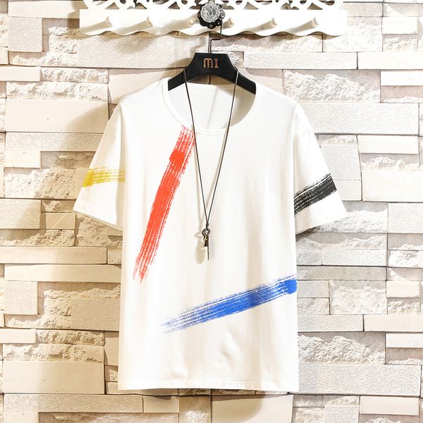 

short sleeve male shirt 2021 black summer print tshirt t hip hop punk rock fashion clothes oversize the neck ywqh, White;black