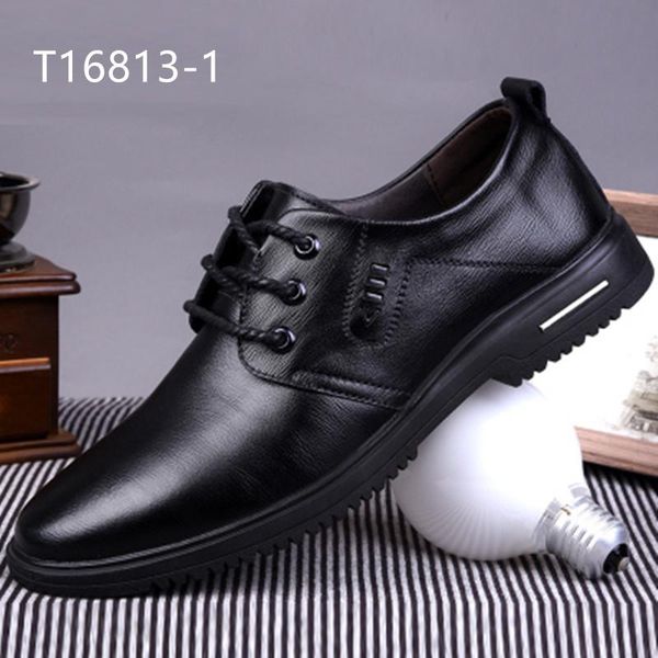 

dress shoes leather men black tall casual business breathable t16813