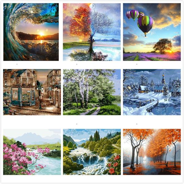 

paintings painting by numbers the great earth coloring hand painted room wall art kits drawing canvas diy oil pictures