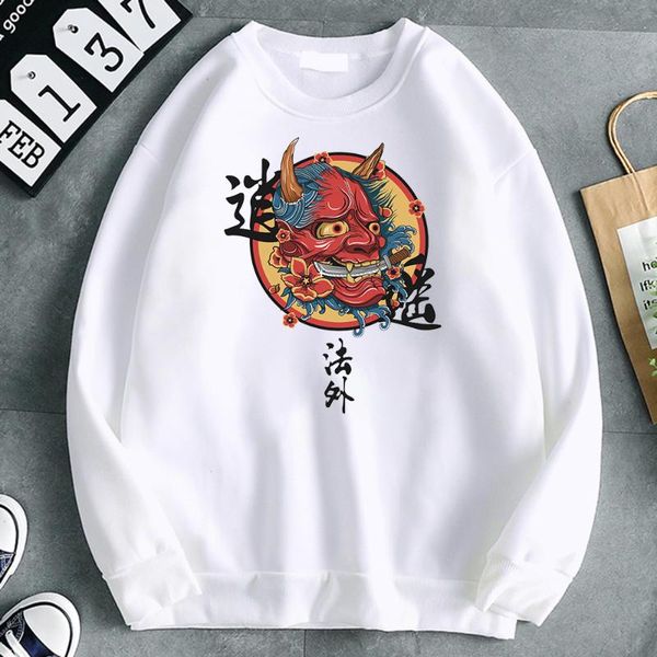 

men's hoodies & sweatshirts japanese style dragon print hoodie men autumn fleece soft pullover punk loose fashion harajuku tracksuits, Black