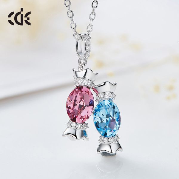 

necklace sidel s925 sterling silver pendant candy series fashion simple versatile creative crystal women's jewelry