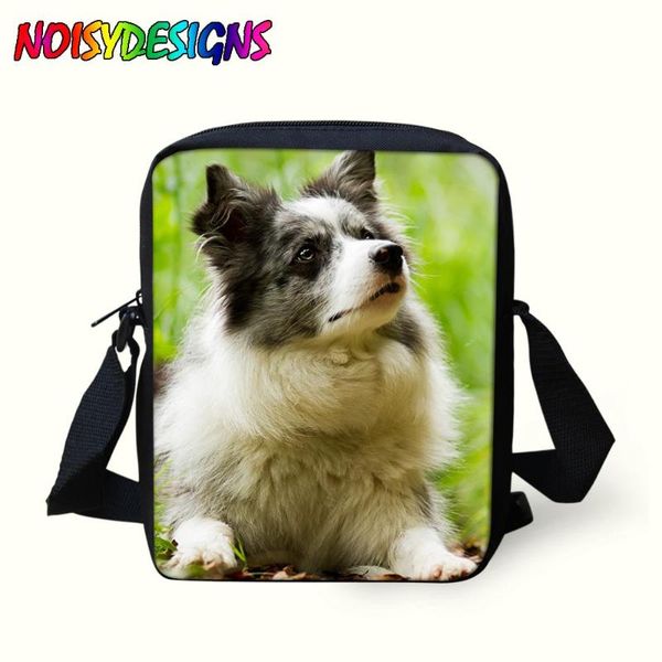

border collie mini children messenger bag printing pochette cross body mochila bolsa kids schoolbag for boys girls student one