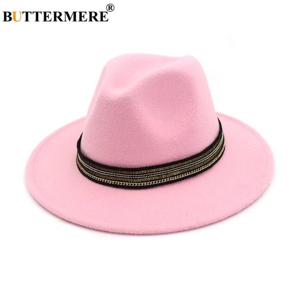 

wide brim hats buttermere fedora women men pink felted hat jazz cap winter autumn panama male female sombreros de sol, Blue;gray