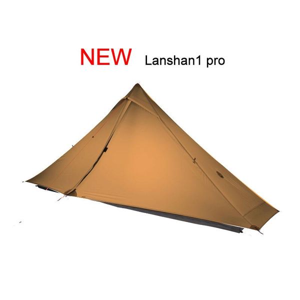 

3f ul gear lanshan 1 pro official tent outdoor 1 person ultralight camping tent 3 season professional 20d silnylon rodless tents