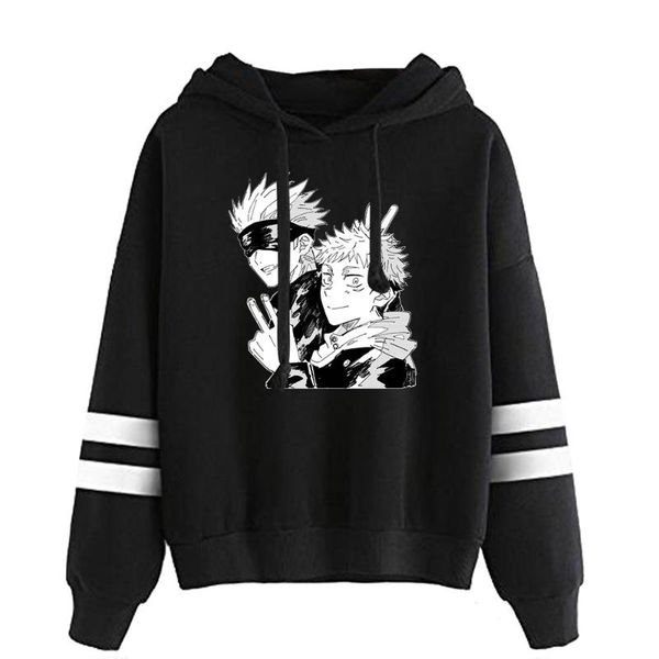

men's hoodies & sweatshirts jujutsu kaisen men women casual sweatshirt print anime hoodie oversized tracksuit clothes, Black