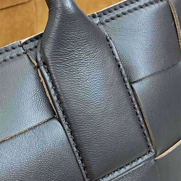 

7a+fashion large handmade woven bag turn down the dark color genuine leather it's very textured 70032 exquisite workmanship womens desi