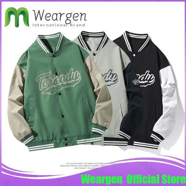 

men's jackets weargen hip hop baseball mens leather bomber men spring oversized streetwear coats 2009, Black;brown
