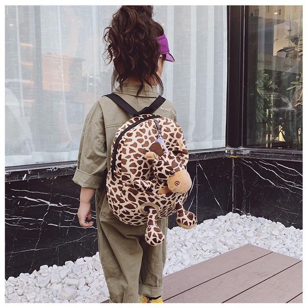 

backpack kids children schoolbag kindergarten 3d cartoon animals cute giraffe lion lovely zipper boys girls baby bag