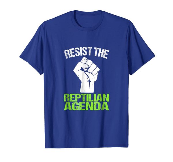

Resist The Reptilian Agenda T Shirt, White;black