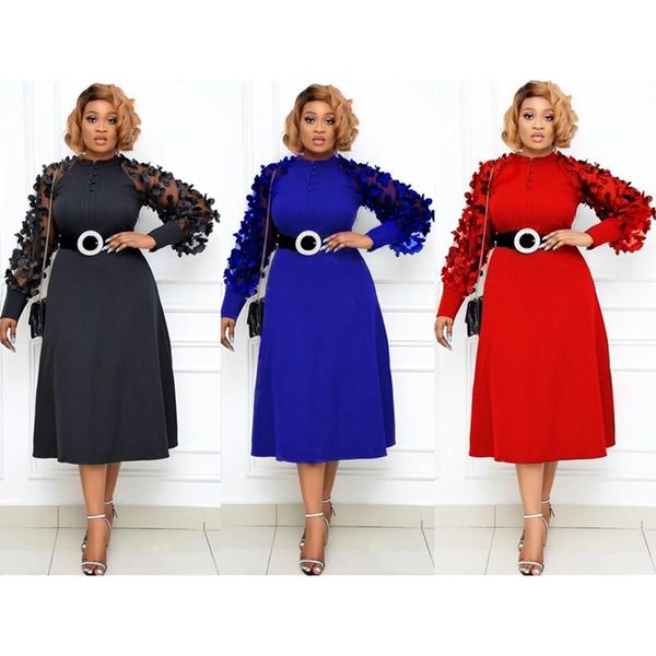 

ethnic clothing l-3xh pure african dress woman slim dashiki long fashionable and elegant party spring/summer 2021 vestidos, Red