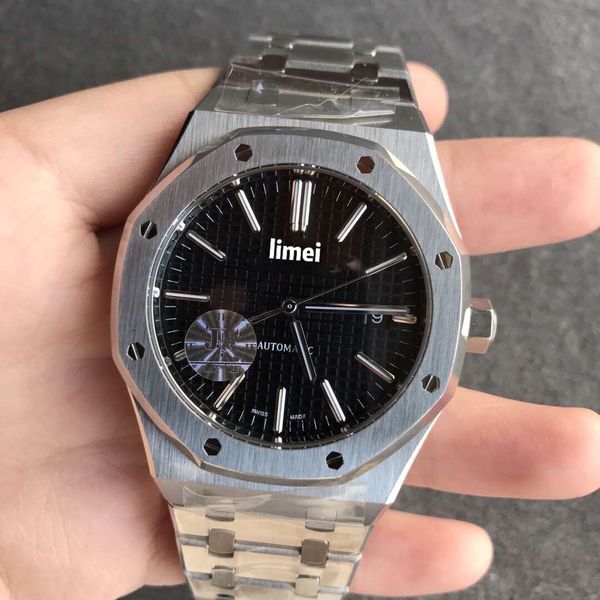 

mechanical automatic men watch designer 41mm diameter calendar waterproof diamond graduation luxury men wristwatches stainless steel, Slivery;brown