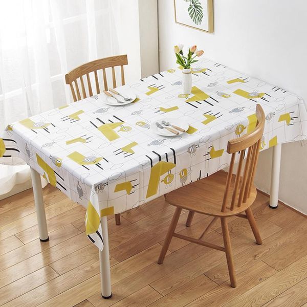 

130x180cm/ 150x180cm peva printed waterproof tablecloth household living room rectangular table cloth oilproof easy to clean