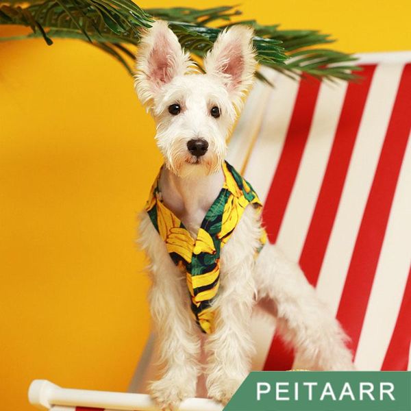 

dog apparel [peitaarr]pet clothing clothes vest summer breathable holiday shirt hawaiian dress costume