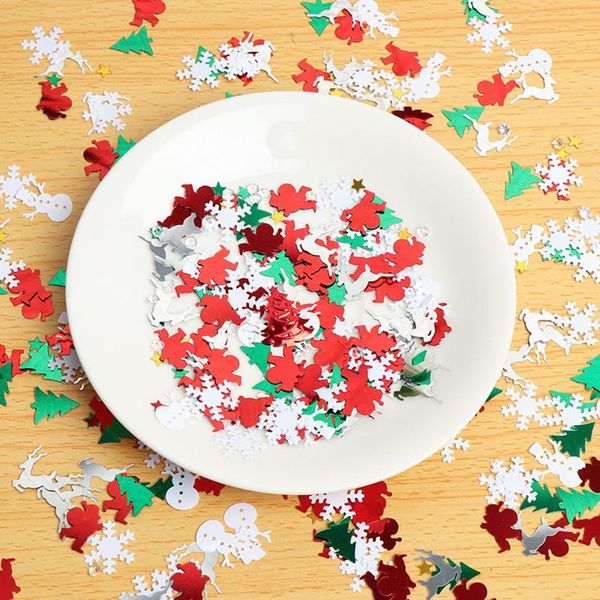

party decoration 15g mix color glitter pvc sequins christmas confetti diy craft xmas tree snowflake supply festival ornament