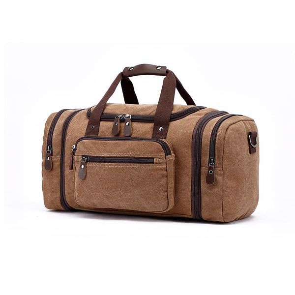 

duffel bags canvas multifunction messenger shoulder bag solid briefcases suitcase card pocket for men women office outdoor travel