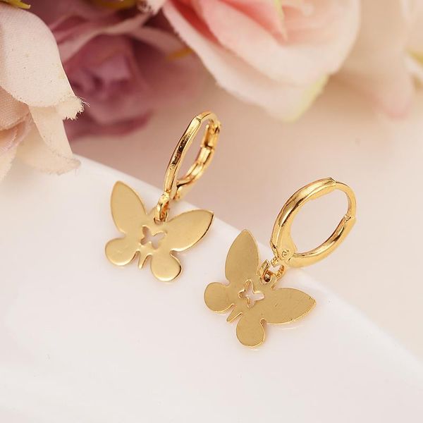 

hoop & huggie retro minimalist butterfly earrings cute stud elegant fashion earring for women exquisite accessories, Golden;silver