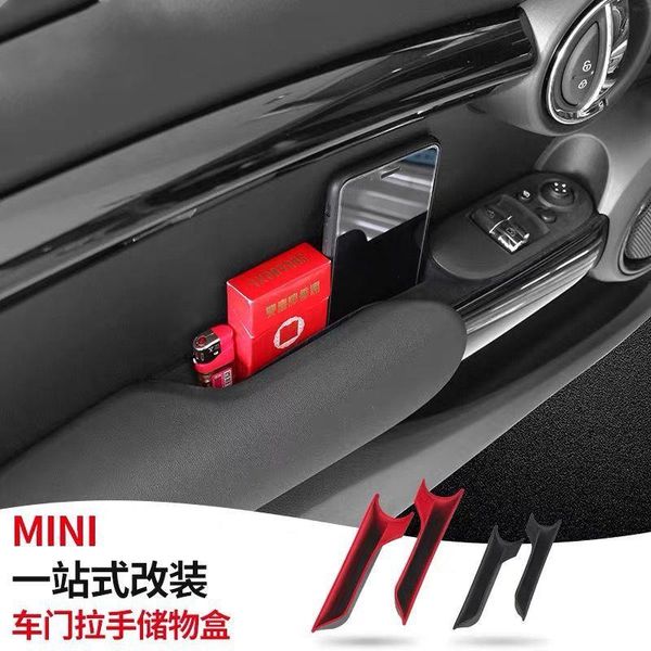 

car organizer door storage box interior handle abs container phone holder for mini cooper s jcw f55 f56 hatchback accessories