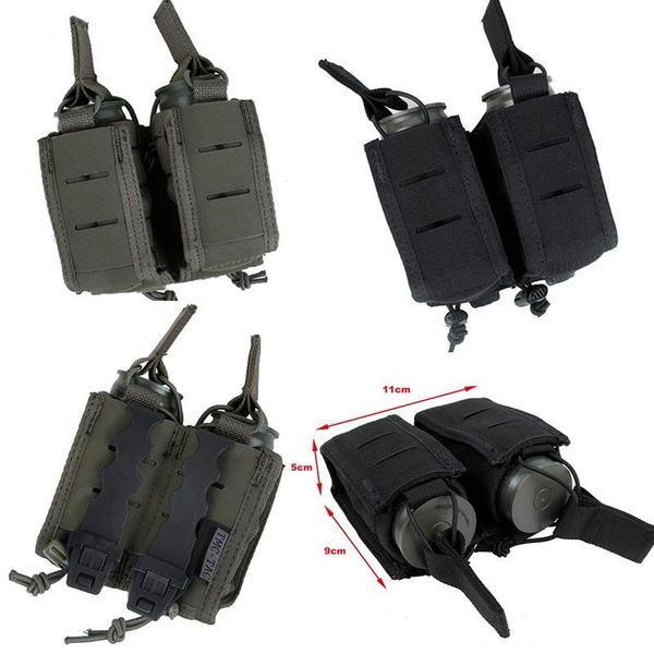 

tactical helmets molle quick release tape accessory bag 40mm double tmc3361bk de