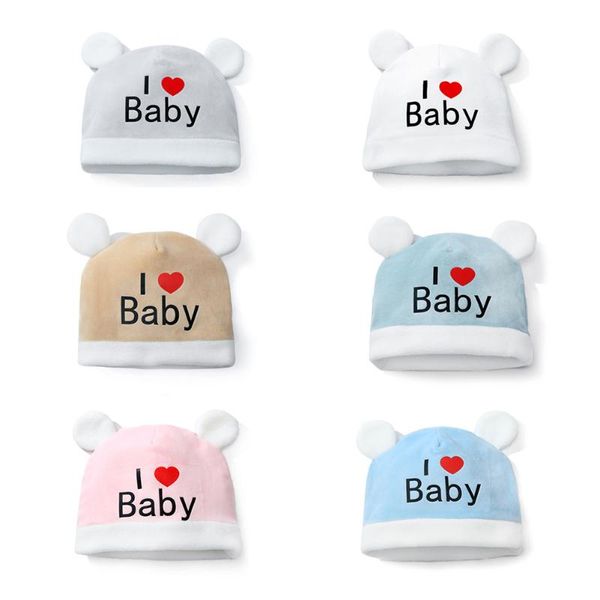 

caps & hats baby kids girls boys winter warm plush hat ear solid cute glove love beanie cap for 0-18m gifts, Yellow