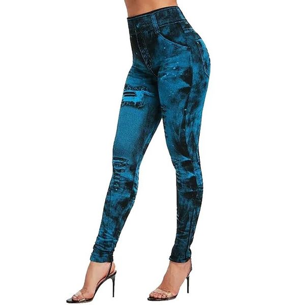 

womens sports denim print body-sculpting essential high waist full-length exercise leggings womens compression yoga leggings running activew, White;red