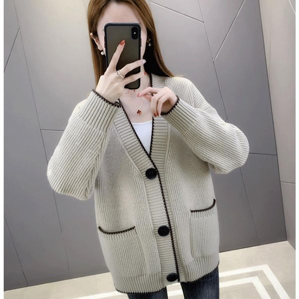 

women's sweaters knitted cardigan sweater large for woman breast only woman's coat 1n7a, White;black