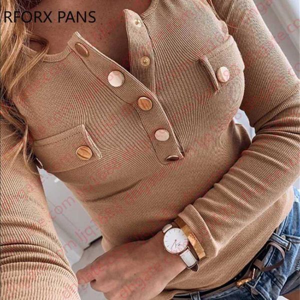 

buttoned ribbed long sleeve blouse womens and blouses, White