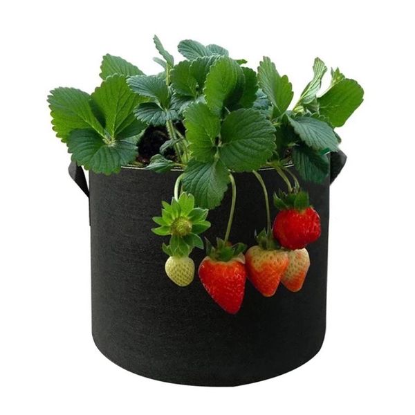 

planters & pots 5pcs 3 gallon grow bags felt bag gardening fabric pot vegetable growing planter garden flower planting