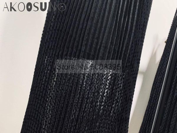 

casual dresses 2021ss woman black dot decoration sleeveless tank shoulder with bow v-neck pleated midi dress fashion elegant, Black;gray