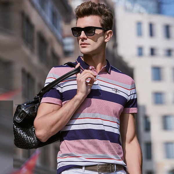 

men's polos brand polo shirt men summer short sleeve plus size homme clothing luxury designer classic striped fashion 96ey, White;black