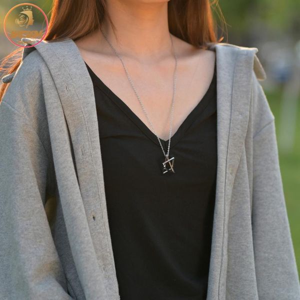 

pendant necklaces akizoom stainless steel 1 pcs necklace for women rectangle triangle jewelry party birthday gift free, Silver