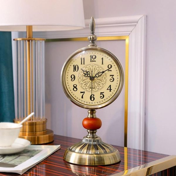 

creative vintage european style desk clock archaistic retro table clock decorative