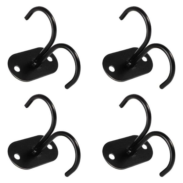 

hooks & rails 4pcs creative mug holders decorative cup racks under cabinet for home (black)