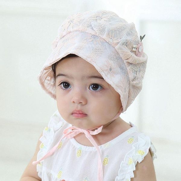 

caps & hats lace princess bonnet gifts baby po props toddler girls kids hat infant girl beanie lace-up h281s1, Yellow