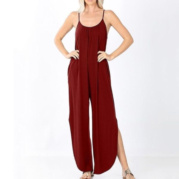 

women's jumpsuits & rompers spaghetti strap women romper summer casual solid deep o-neck plus size backless womens playsuits, Black;white