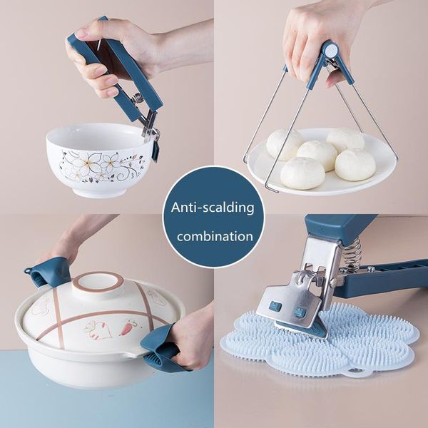 

oven mitts burn resistant gripper insulation mat microwave gloves kitchen gadgets anti-ironing clamp bowl clip machine