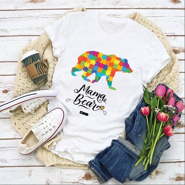 

women graphic mama bear plaid mom 90s cute mother summer shirt lady t shirt womens clothing tee female t shirt, White