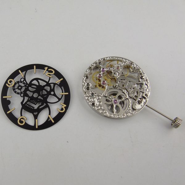 

17 jewels full skeleton 6497 hand winding movement + 389mm hollow dial